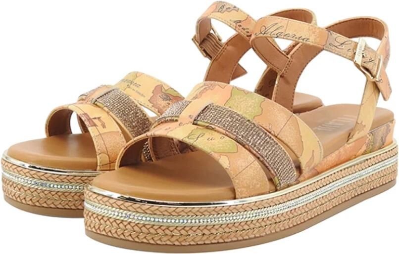Alviero Martini 1a Classe Beige Geo Map Sandalen - Foto 2