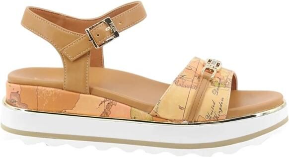 Alviero Martini 1a Classe Elegante Beige Lage Sandalen