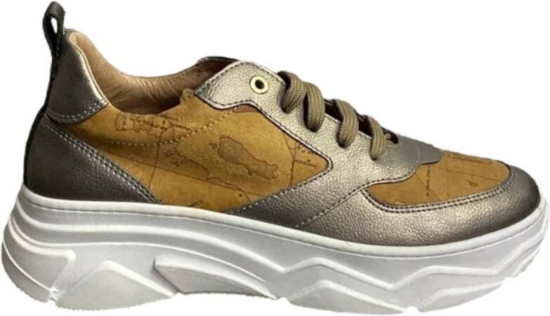 Alviero Martini 1a Classe Bruine Lage Sneakers