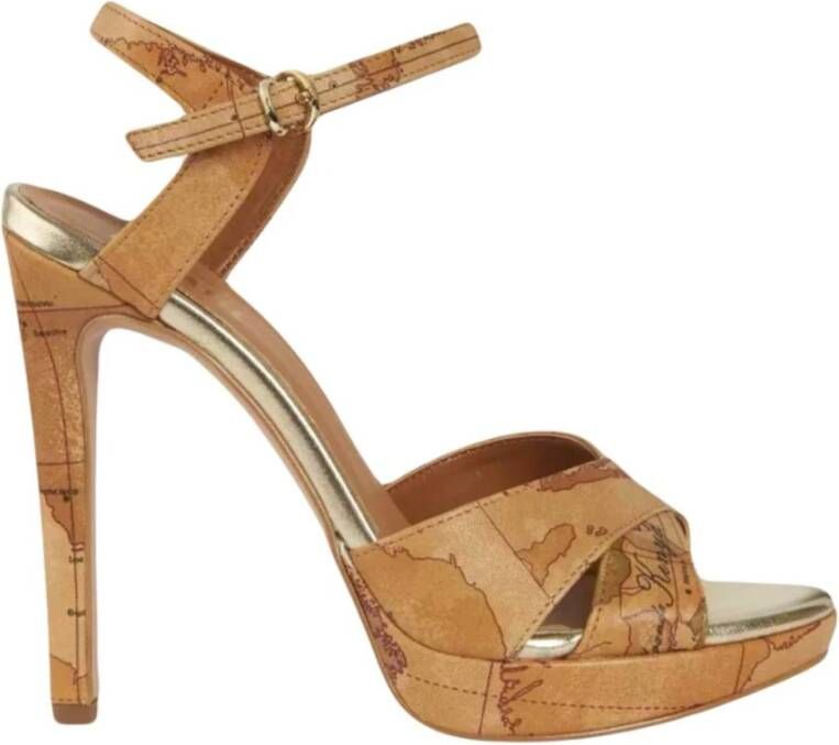Alviero Martini 1a Classe Geo Classic hoge hak sandaal Beige Dames