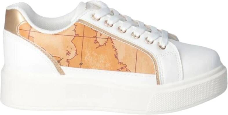 Alviero Martini 1a Classe Geo Classic Leren Sneakers White Dames