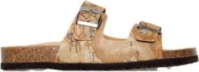 Alviero Martini 1a Classe 3cm Hak Textiel Sandaal Heren Collectie Beige Heren