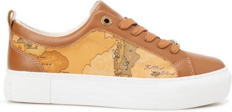 Alviero Martini 1a Classe Klassieke Geo Sneakers Brown Dames