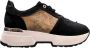 Alviero Martini 1a Classe Zwarte suède sneakers met Geo Classic print inzetstukken Multicolor Dames - Thumbnail 1