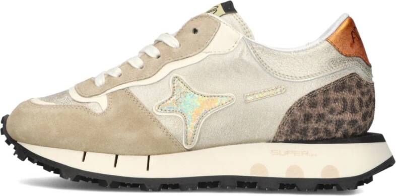 Ama Brand Beige Chunky Sole Sneakers voor dames