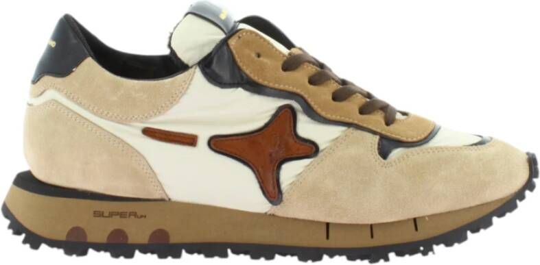 Ama Brand Beige Sneakers Model 3046 S.run Beige Heren