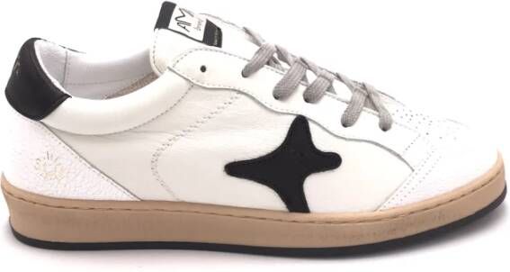 Ama Brand Retro Sun Leren Sneakers Wit