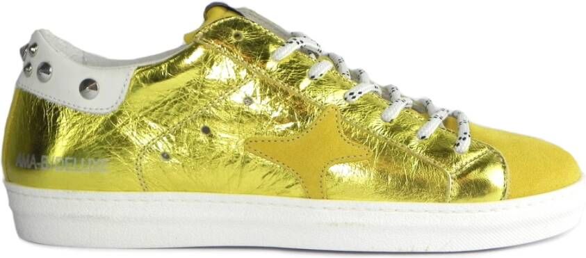 Ama Brand Sneakers Geel Dames