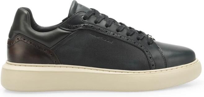 Ambitious Blauw Navy Bruin Leren Sneakers Blauw Heren - Foto 3