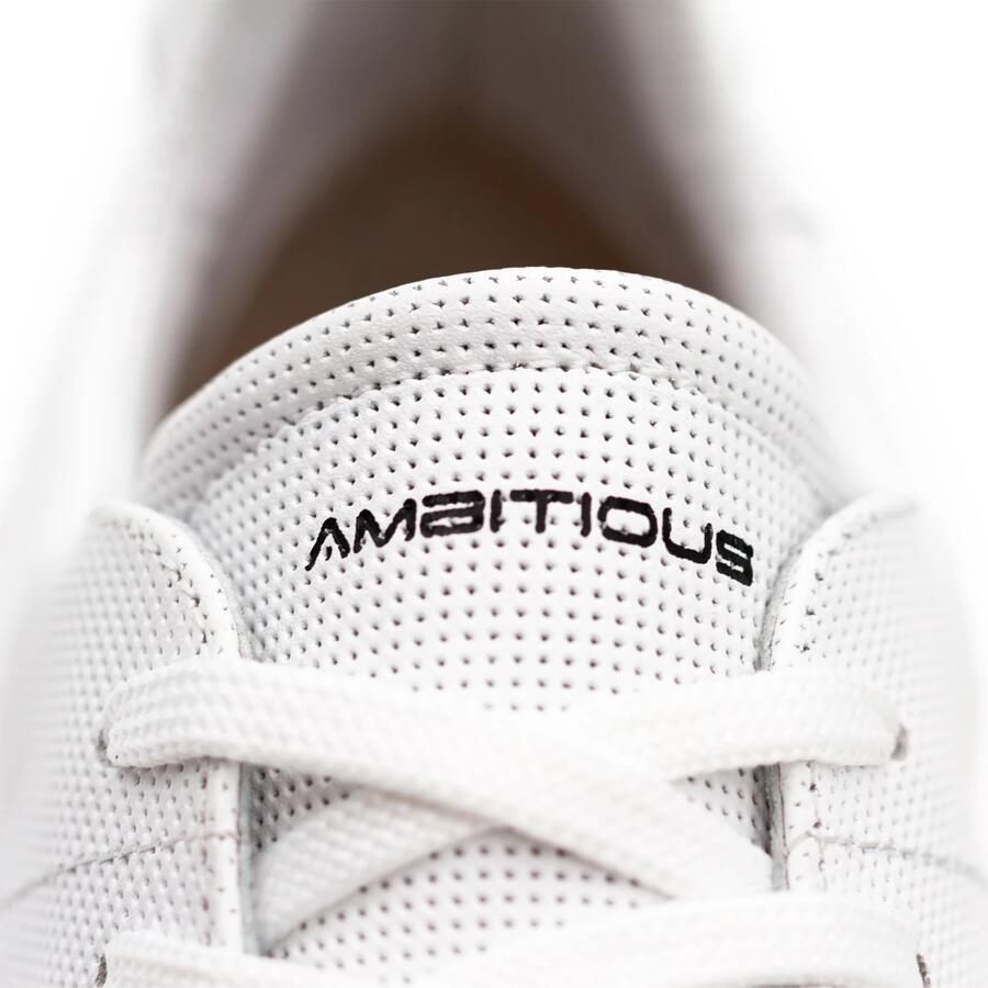 Ambitious Witte geperforeerde leren sneakers White Heren - Foto 3
