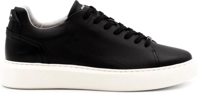 Ambitious Zwarte geperforeerde leren sneakers voor heren Zwart Heren - Foto 3