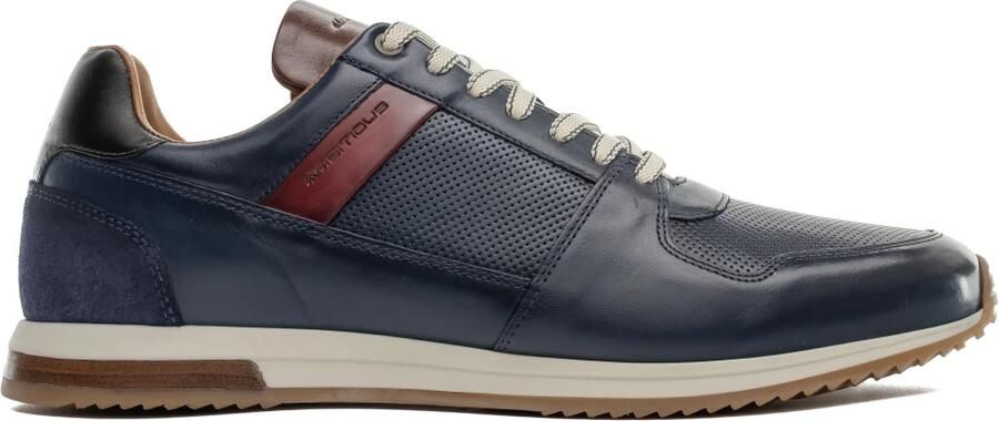 AMBITIOUS Slow Sneakers Leren Sneaker Heren Blauw