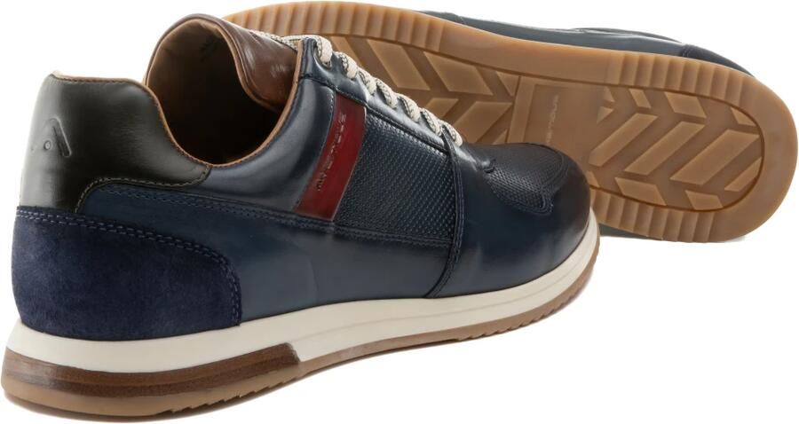 AMBITIOUS Slow Sneakers Heren Leren Sneaker Blauw - Foto 2