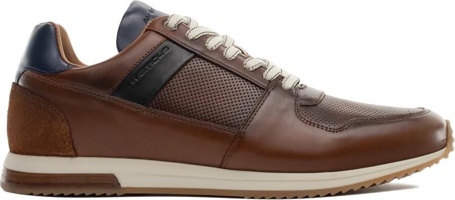 AMBITIOUS Slow Sneakers Leren Sneaker Heren Bruin