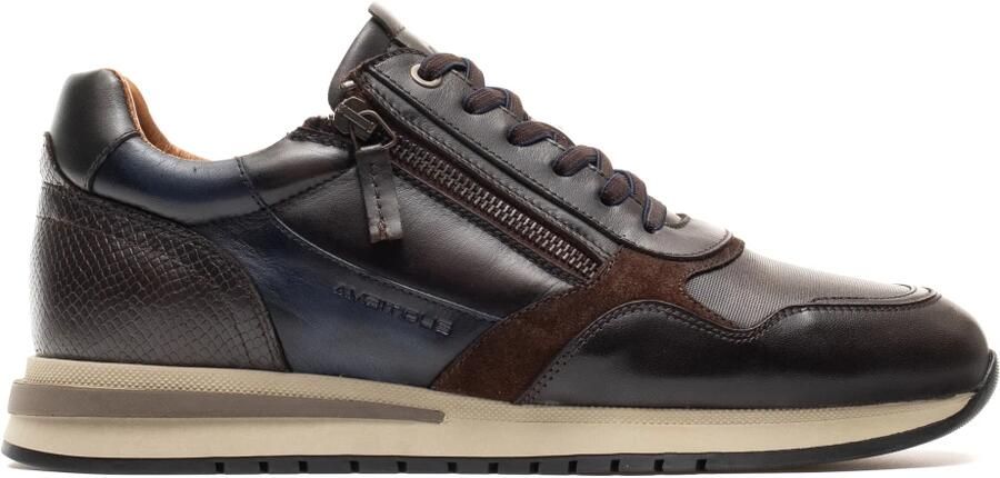 Ambitious Casual-Sportieve Sneakers met Metalen Rits Black Heren - Foto 3