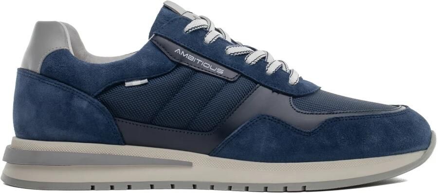Ambitious Temple Sneakers blauw Suede