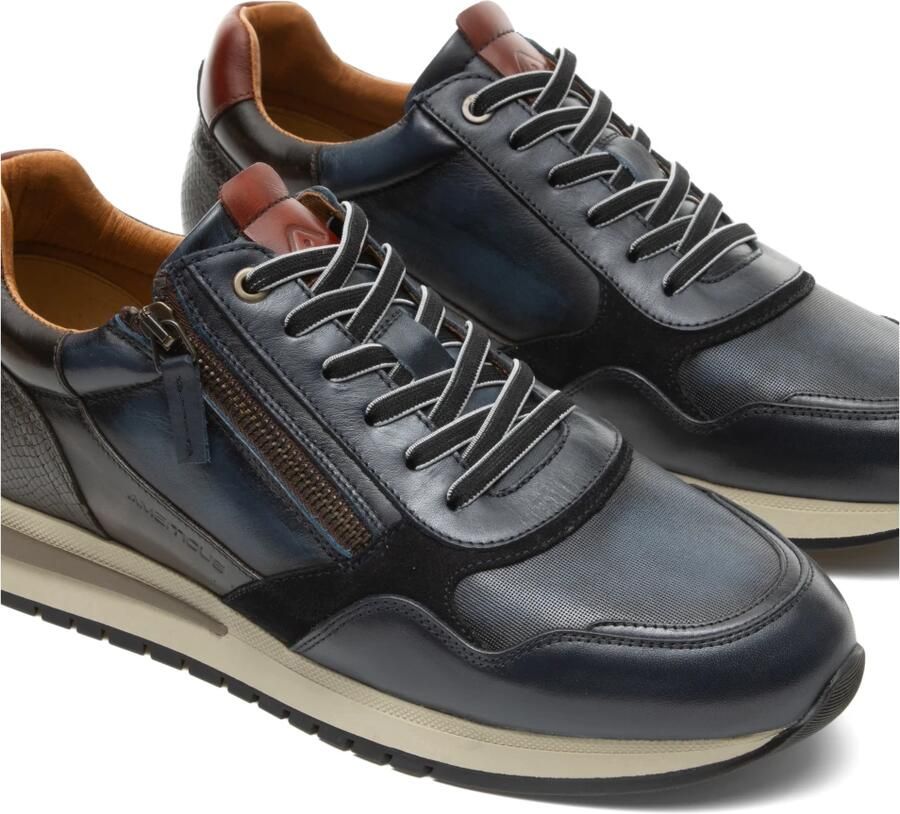 Ambitious Casual-Sportieve Sneakers met Metalen Rits Blue Heren - Foto 2