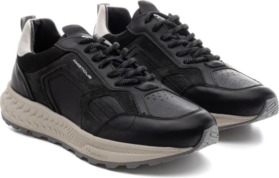 AMBITIOUS Venture Sneakers Leren Sneaker Heren Zwart - Foto 4
