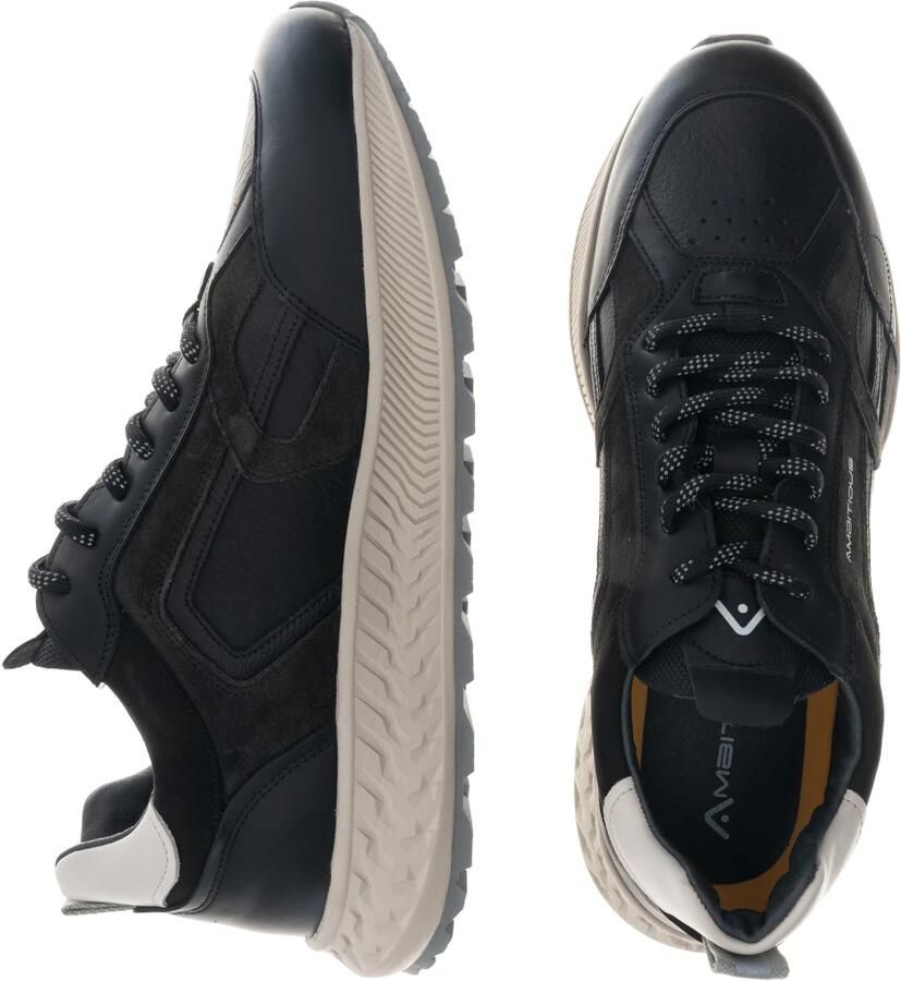 AMBITIOUS Venture Sneakers Leren Sneaker Heren Zwart - Foto 3