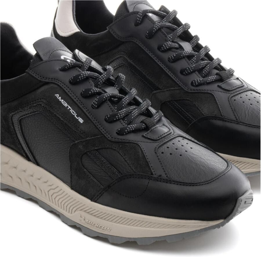 AMBITIOUS Venture Sneakers Leren Sneaker Heren Zwart - Foto 2