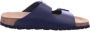 Natural Sense unisex pantoffels muiltjes sandalen leer navy - Thumbnail 2