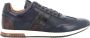 Ambitious Blauwe Leren Hardloopsneakers met Bruine Details Blauw Heren - Thumbnail 6