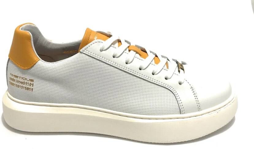 Ambitious Heren wit leren hoge sneakers White Heren