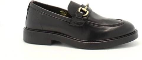 Ambitious Herenleren loafers met stalen detail