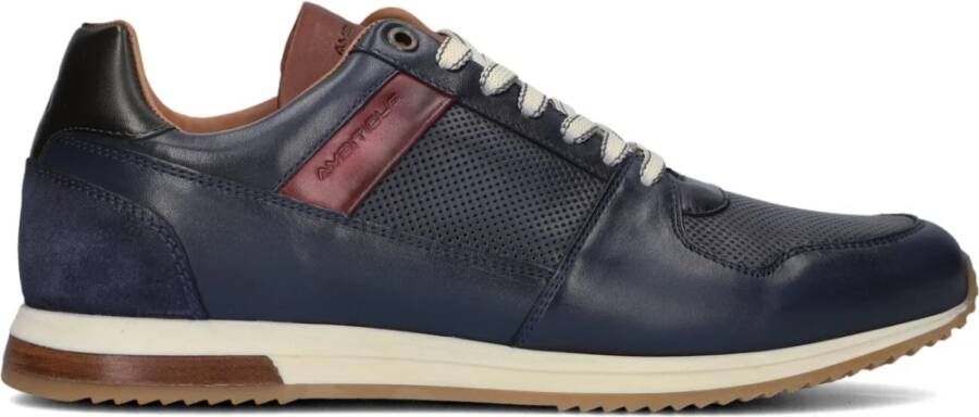AMBITIOUS Slow Sneakers Heren Leren Sneaker Blauw