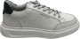 Ambitious Witte leren sneakers met zwarte hielinzet White Heren - Thumbnail 2