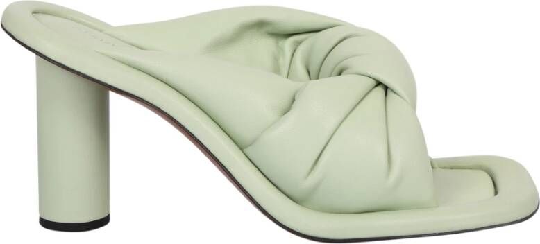 Ambush Groene Leren Knoop Sandalen