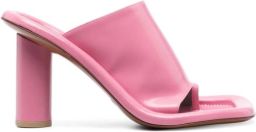 Ambush Roze Leren Square-Toe Muiltjes