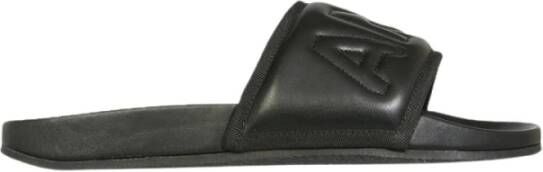 Ambush Zwarte Leren Slides voor Heren Black Heren