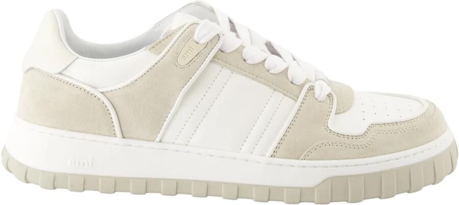 Ami Paris Beige Walk Manden Leer Suède