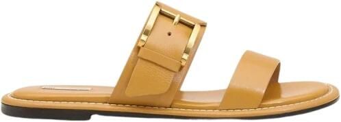 Ami Paris Honey Leather Buckle Sandals