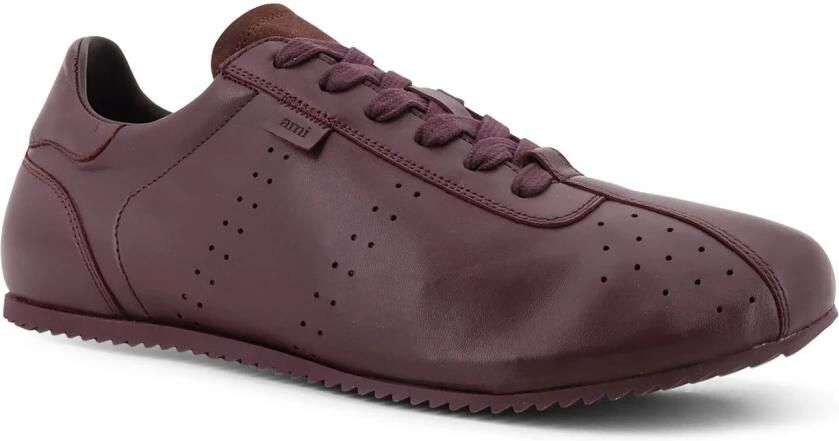 Ami Paris Suède Veterschoenen Leren Rubberen Zool