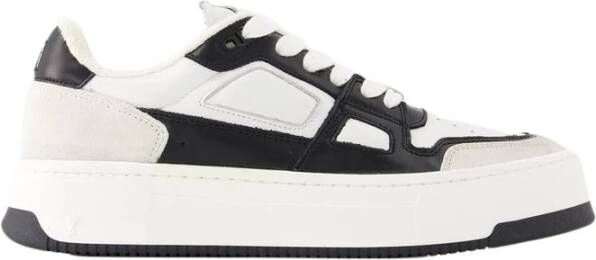 Ami Paris Arcade Sneakers Leer Wit Zwart Wit Heren