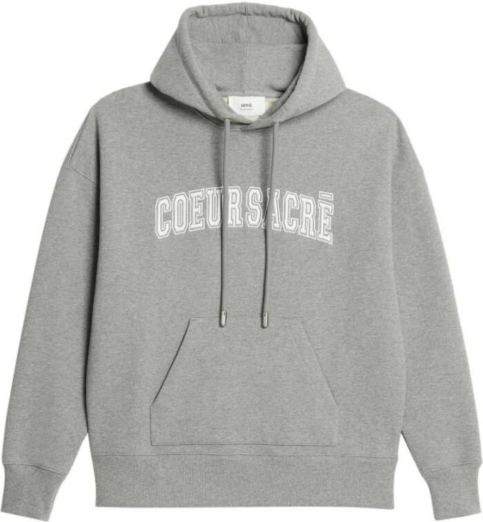 Ami Paris Geborduurde hoodie met slogan
