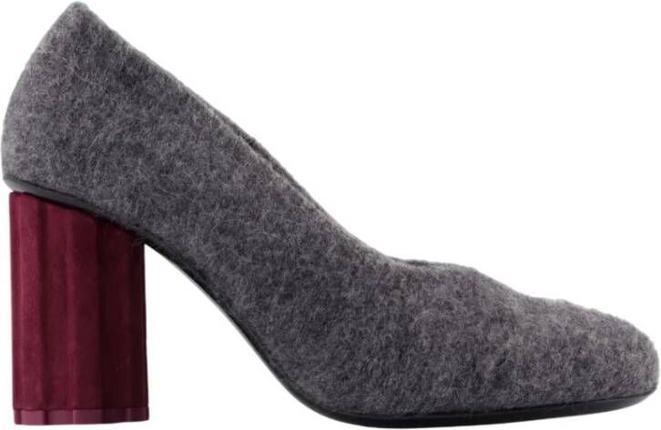 Ami Paris Grijze Wol Pumps Mohair Materiaal