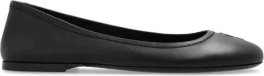 Ami Paris Leren balletflats Black Dames
