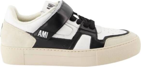 Ami Paris Witte Multikleur Leren Low-Top ADC Sneakers Multicolor Unisex
