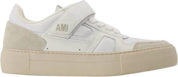 Ami Paris Witte Multikleur Leren Low-Top ADC Sneakers Multicolor Unisex