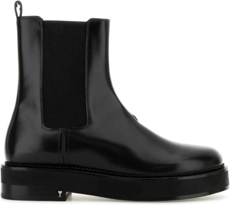 Ami Paris Zwarte Anatomische Teen Derbies Schoenen Black Heren