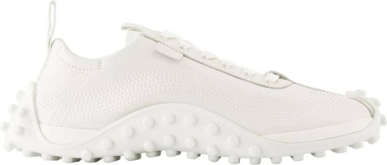 Ami Paris Witte Leren Sneakers met Messing Details
