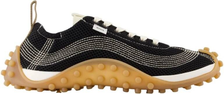 Ami Paris Zwarte Mesh Sneakers Synthetisch Stof