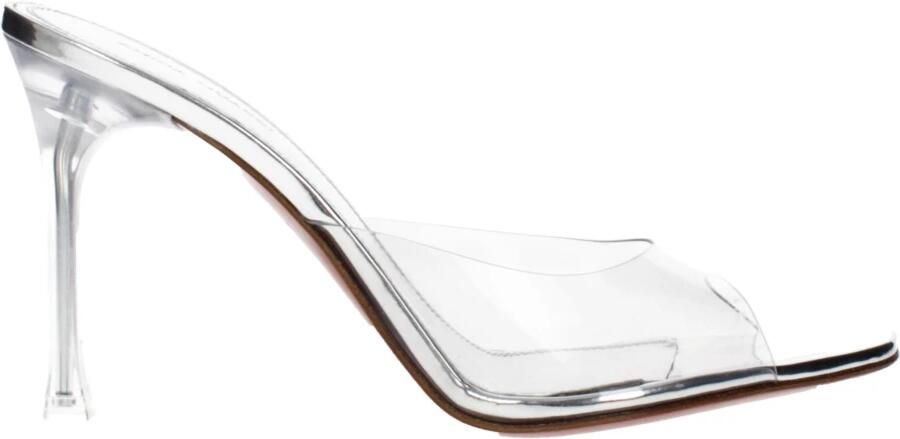 Amina Muaddi Transparante PVC Stiletto Hak Sandalen