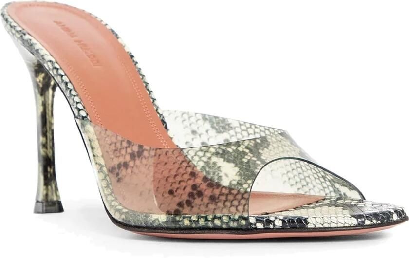 Amina Muaddi Alexa Glass 95 Snake Sandalen - Foto 3