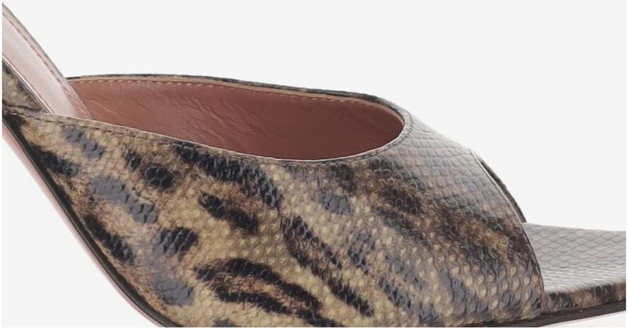 Amina Muaddi Alexa Slipper 95 Leopard Mesh - Foto 2
