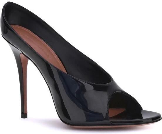 Amina Muaddi Anok Leren Sandalen