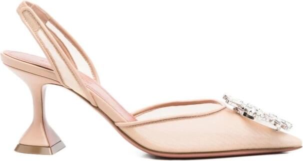 Amina Muaddi Begum 70 Mesh Slingback Pumps